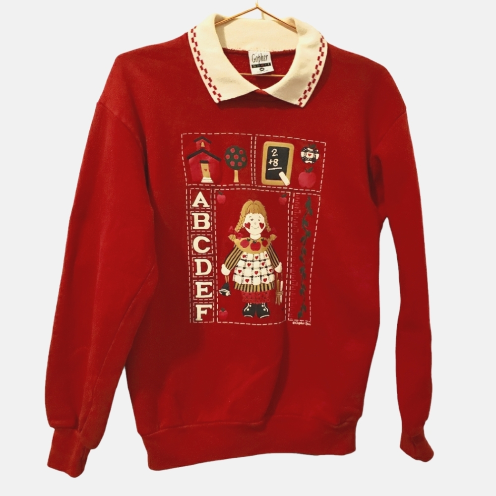 Gopher Sport Women's Red Turtleneck Sweatshirt Top M shirt classic